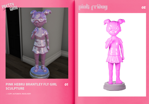 PINKFRIDAY. - Pink Hebru Brantley Fly Girl Sculpture