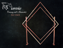 11 ionic : Ceremony arch (Diamonds) THE HAPPIEST DAY
