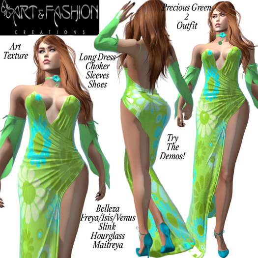 ART & FASHION - PRECIOUS GREEN 2 OUTFIT