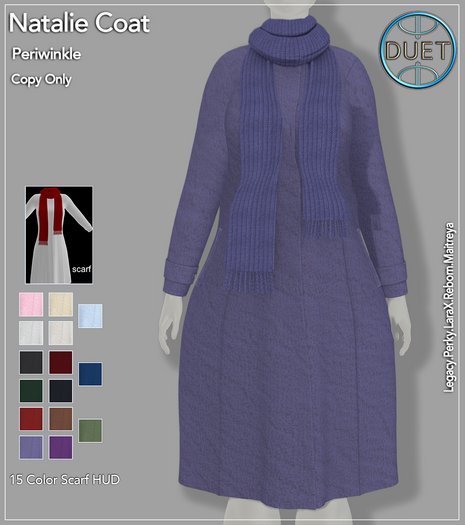 Duet Natalie Coat Periwinkle