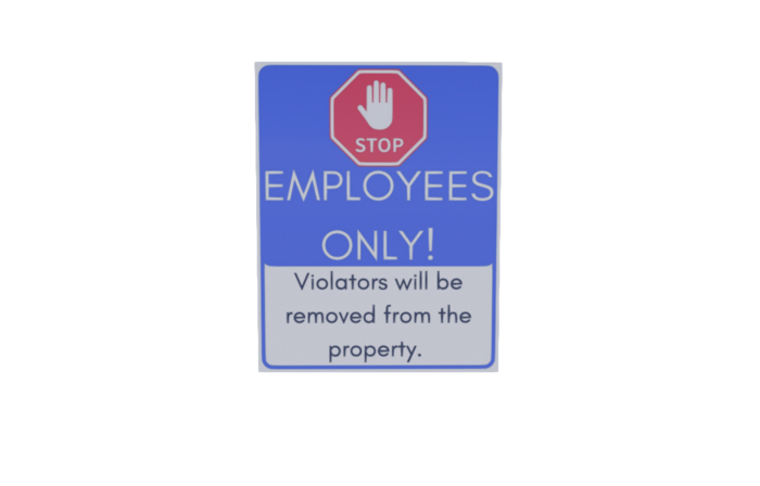 Employees Only Sign