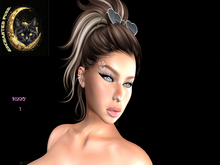 2 WHITE BUNNY BROW  STICKERS