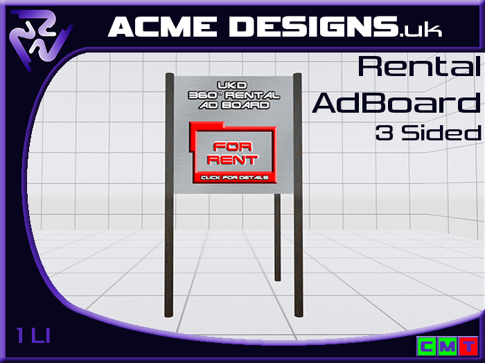 Mesh 360° Rental AdBoard – Menu Driven, Freestanding