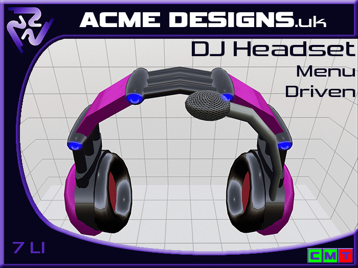 UKD Menu Driven DJ Headphones / HeadSet (100% Mesh) includes optional HUD!