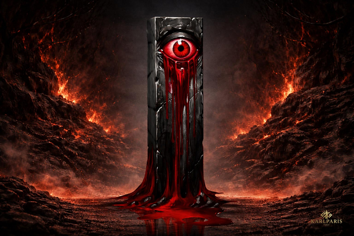 Cursed Eye Monolith – Dark Ritual Stone Totem