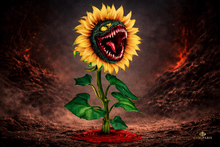 Carnivorous Sunflower – Stylized Horror Plant Creature