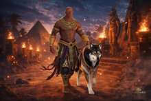 Desert Warrior with Wolf Companion – Mythic Tribal Character