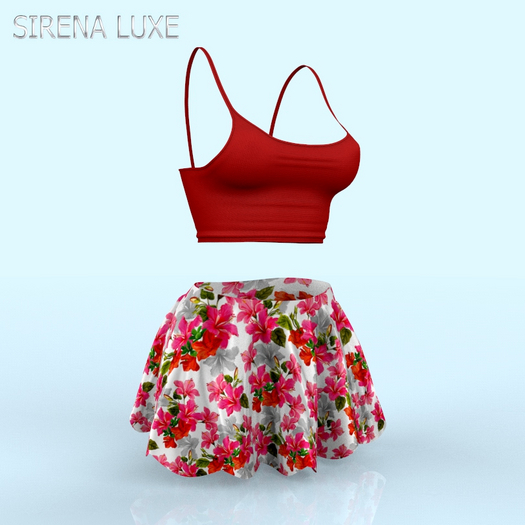 Red Floral Min Outfit LARAX