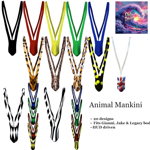 [CD] Animal MANKINI set
