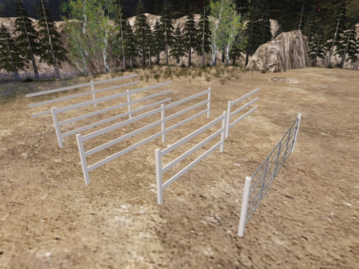 >VAL<White Timber Fence- Modular Kit   [Box]