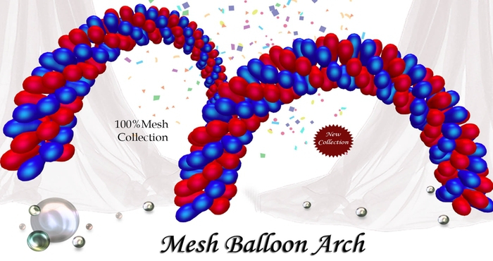 Mesh Balloon Arch [red&blue]