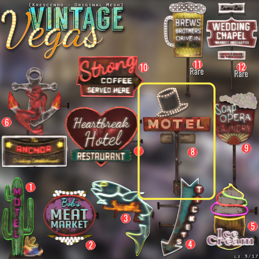 [Kres] Vintage Vegas - (8) Motel - Boxed