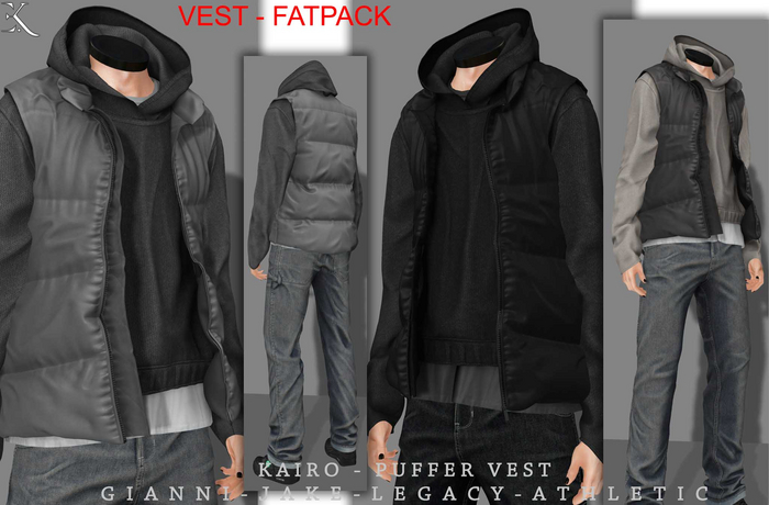E.K - Kairo - Puffer Vest - FATPACK {ADD - ME}