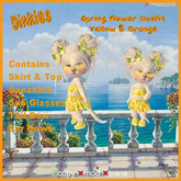 *JAS* Dinkies Spring Flower Yellow/Orange Complete Outfit