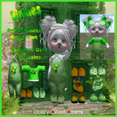 *JAS* Dinkies Gardenpants Green Hat Outfit Complete