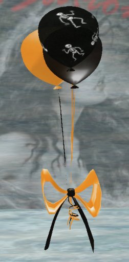 Sculpt Designer Halloween Party Balloons - Skeleton Orange Black