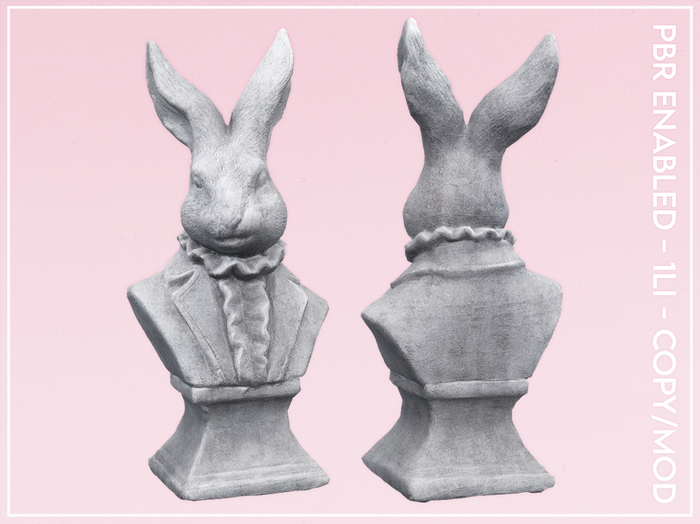 Concrete Rabbit Bust