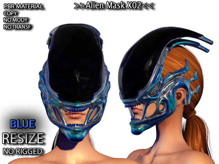 **Alien Mask X02 Female (BLUE)**PlayFullMesh