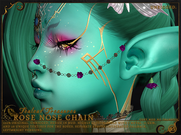 Tealeaf Treasures - Rose Nose Chain