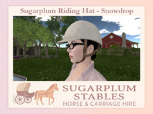 *Sugarplum Stables* Velvet Riding Hat - Snowdrop