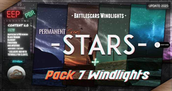 - BATTLESCARS WINDLIGHTS - STARS - PERMANENT SCARS 6.0 (NIGHT) (EEP / PBR)