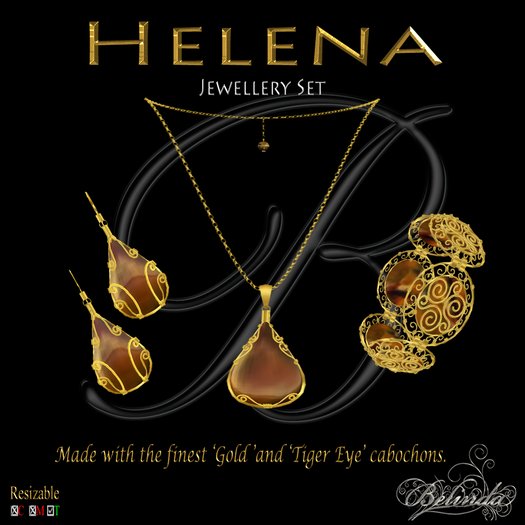 Helena - Tiger Eye - Jewellery Set 