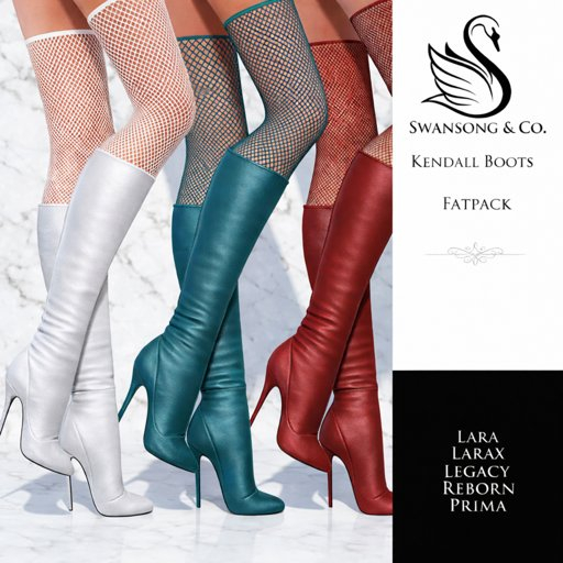 [S&C] Kendall Boots - All Colors - LaraX • Legacy • Prima • Reborn • Lara • 
