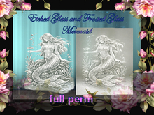 Bunny's Wall-Etched Glass mermaid-full perm glass walls