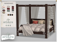 Ariskea[Rosewood] Canopy bed & Lights - PG