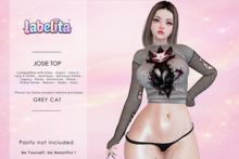 [LABELITA] Josie Top Grey Cat