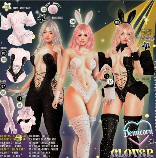 13. DEMICORN - CLOVER BASKET - BLACK