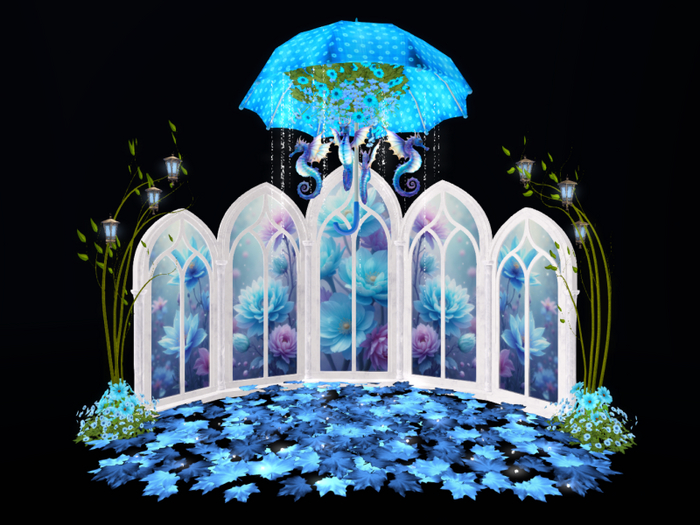 MC Spring Floral Arch Cozy Nook Blue Set