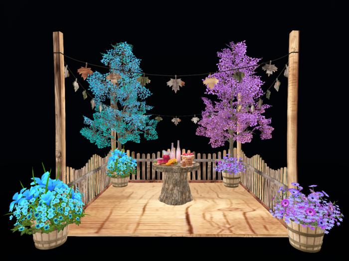 MC Spring Wooden Leaf Patio Set
