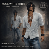 !Kool White Shirt Casual Urban - Fitted Mesh
