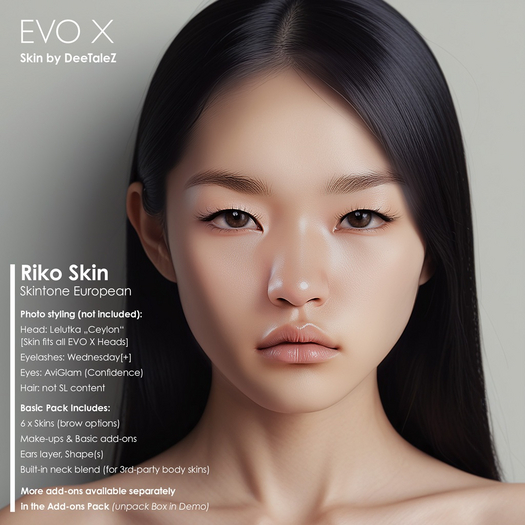 DeeTaleZ *DEMO* for LELUTKA EVOX - Riko - ALL SKINTONES