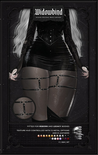 voodoo. Widowbind Leg Garters Fatpack // 2 Sizes