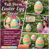 Full Perm Easter Egg Decor – Colorful Animated Spring Egg – Builder & Developer Resource for Virtual Worlds