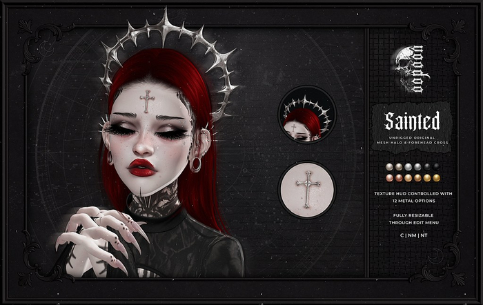voodoo. Sainted Halo & Forehead Cross Fatpack