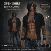 **KM** Open Shirt - Dark Colors - Klam Design