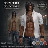**KM** Open Shirt - Soft Colors - Klam design