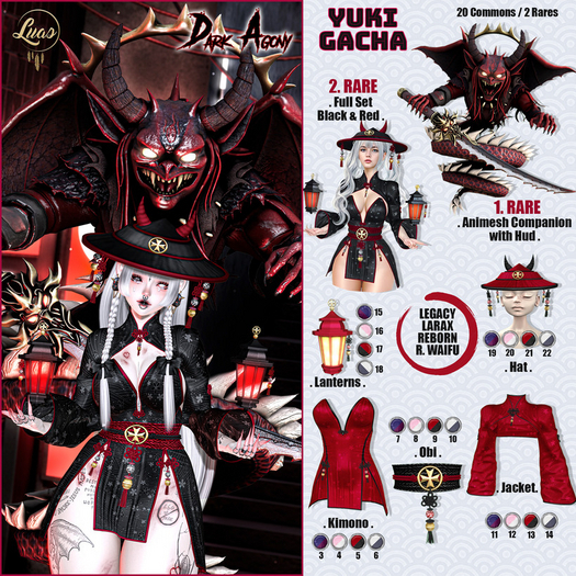 15. Luas x Dark Agony Yuki Lanterns Blue & Berry