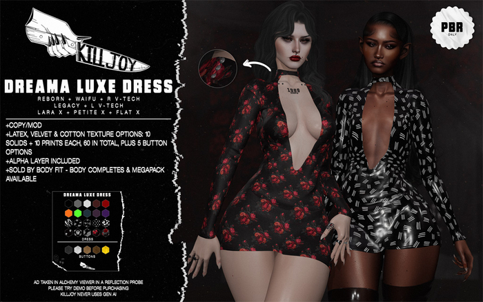 KILLJOY Dreama Luxe Dress LEGACY [PBR Only]