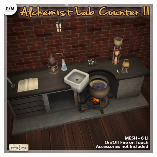 [V/W] Alchemist Lab Counter II - Medieval Fantasy / Renaissance chemistry working counter