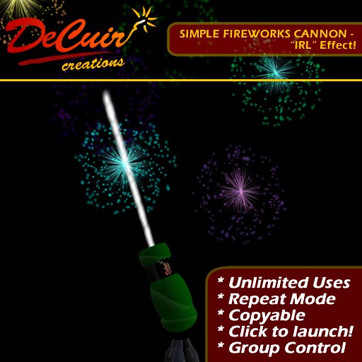 Unlimited Use Simple Fireworks Cannon - "IRL" Effect