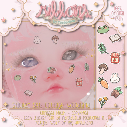{Ribbons} Sticker Set - Cottage Woodland {Box}