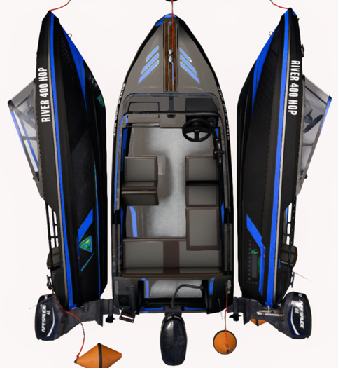 !KISH RIVER 400 HOP TEXTURES APPLIER - Blue & Black