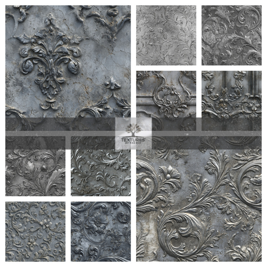 TB - GEORGIAN ROCOCO SILVER SEAMLESS