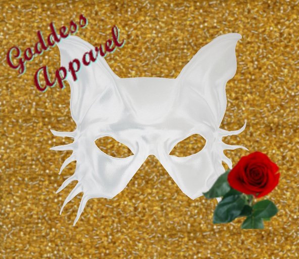 Second Life Marketplace *Goddess* Wolf Mask in White Leather