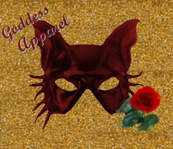 *Goddess* Wolf Mask in Red Leather