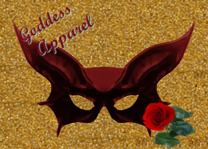 *Goddess* Bat Mask in Red Leather